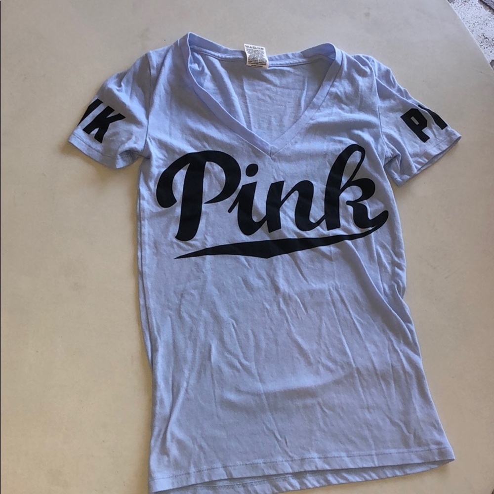 Light blue pink T-shirt